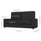 Bestar Bestar Universel 78W Sofa for Queen Murphy Bed (no backrest) in grey AC-1070-25 - alternate 7